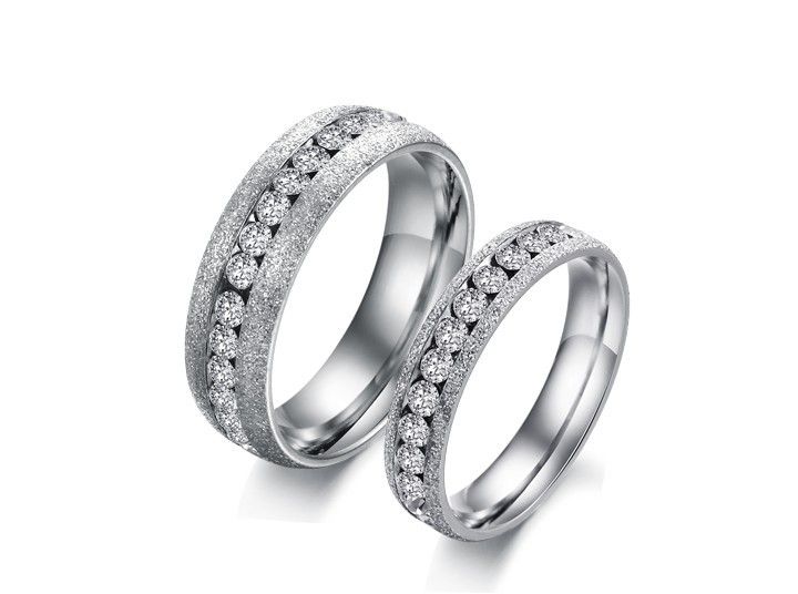 Anillo De Pareja De Acero De Titanio De Alta Calidad Él Y Su Anillo De Pareja De Acero De Titanio De Alta Calidad Él Y Su