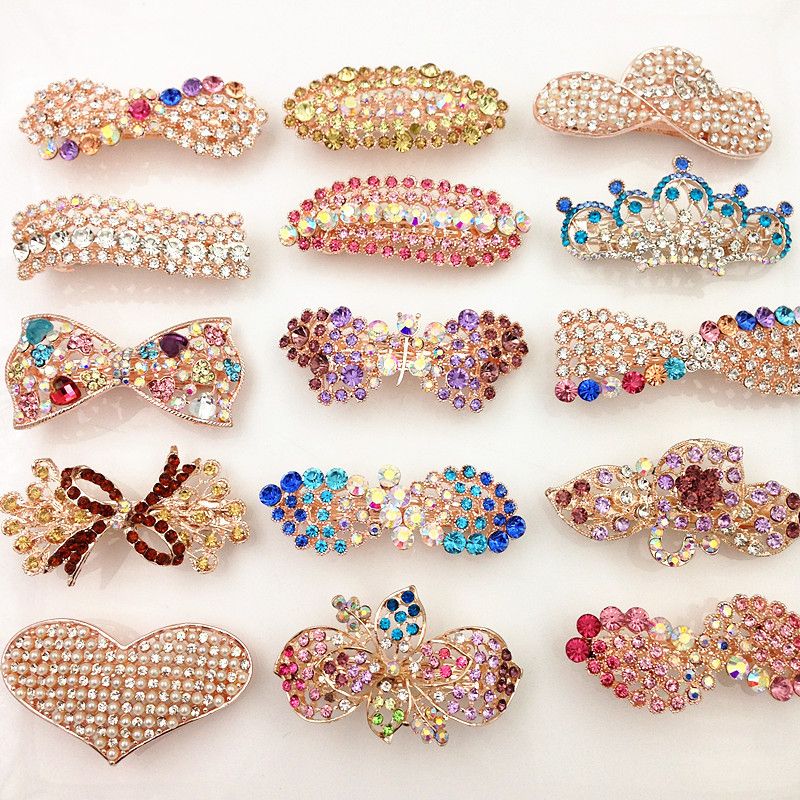 40 Off Hot Barrettes Hair Clips Spring Clip Bling Bling Rhinestone