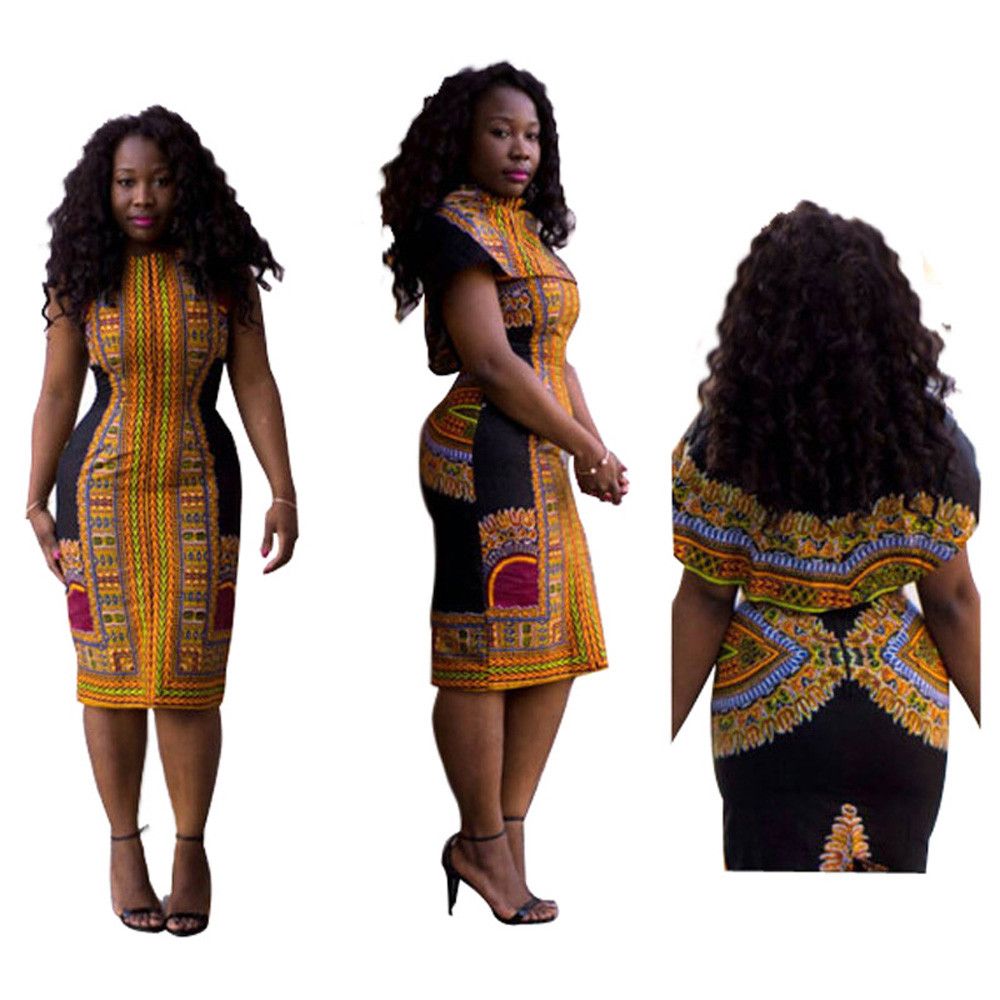 african print party dress