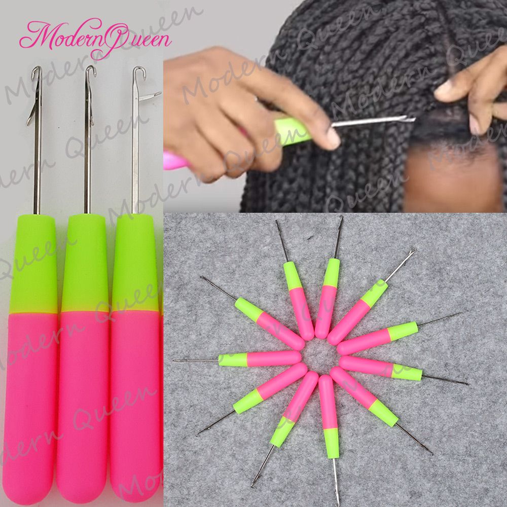 Plastic Crochet Braid Needle Feather Hair Extension Tools Wig Hook