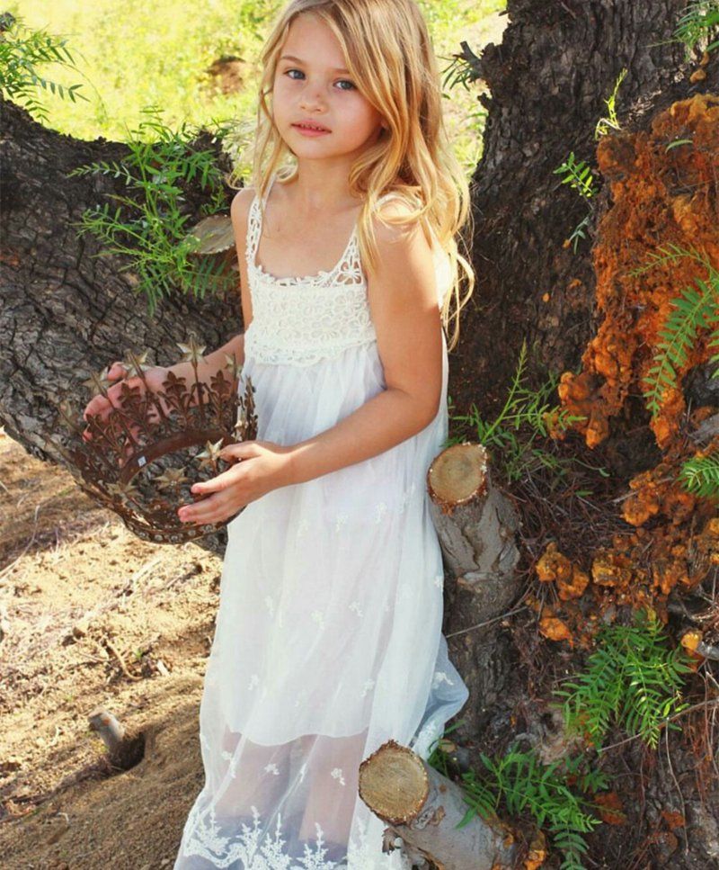 white sun dress girls