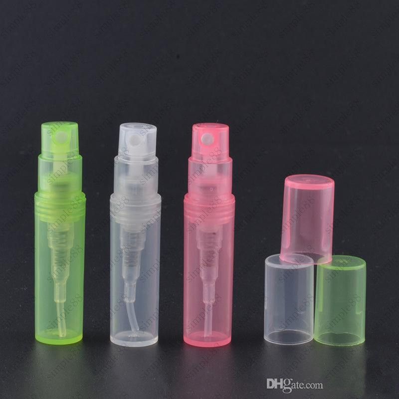 Plastic Perfume Spray Empty Bottle 2ML Refillable Sample Cosmetic
