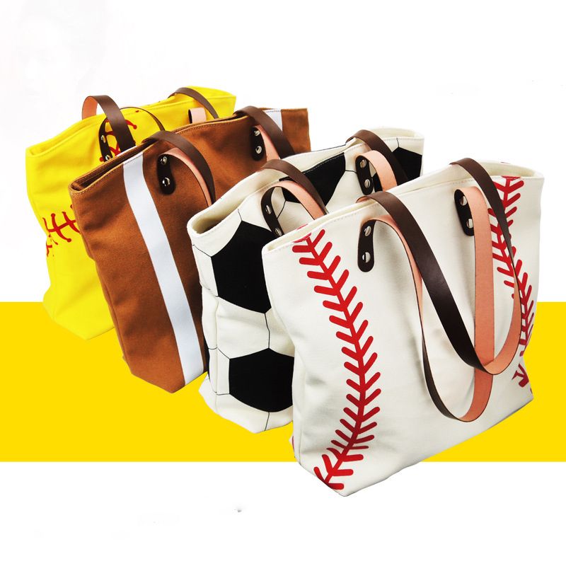 Brand New Fashion Baseball Totes Canvas Tote Sports Softball Bag