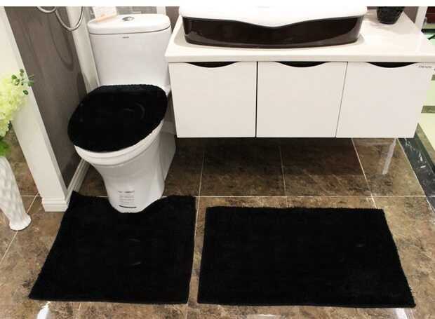 black toilet cover