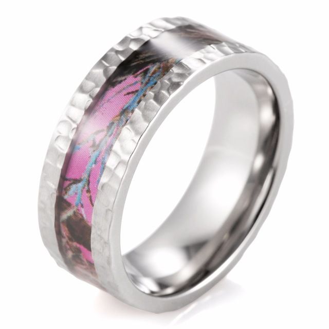2018 shardon hammered titanium pink camo wedding ring outdoor wedding bands ring with hammered finish ring for men women from shardonjewelry01 - Pink Camo Wedding Rings 2018 shardon hammered titanium pink camo wedding ring outdoor wedding bands ring with hammered finish ring for men women from shardonjewelry01 - Pink Camo Wedding Rings