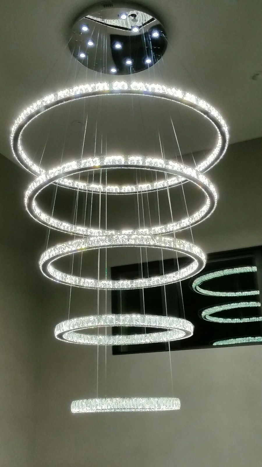 Dimming 5 Ring Galaxy Light Led Crystal Chandelier Living Room Hall Dimming 5 Ring Galaxy Light Led Crystal Chandelier Living Room Hall Ceiling Lamp Glass Lights Hanging Shades From Jerry598 562 12 Dhgate Com