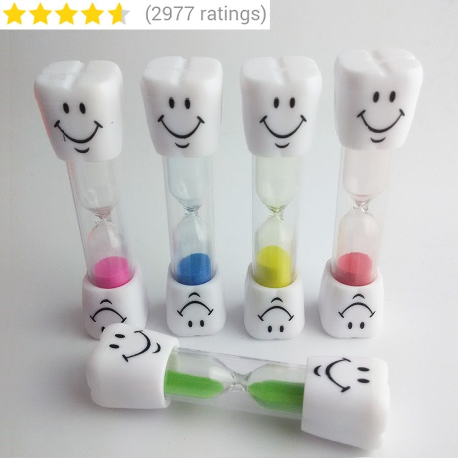 multicolor 3 minute hourglass kids toothbrush timer smiley sand egg 3minute timer