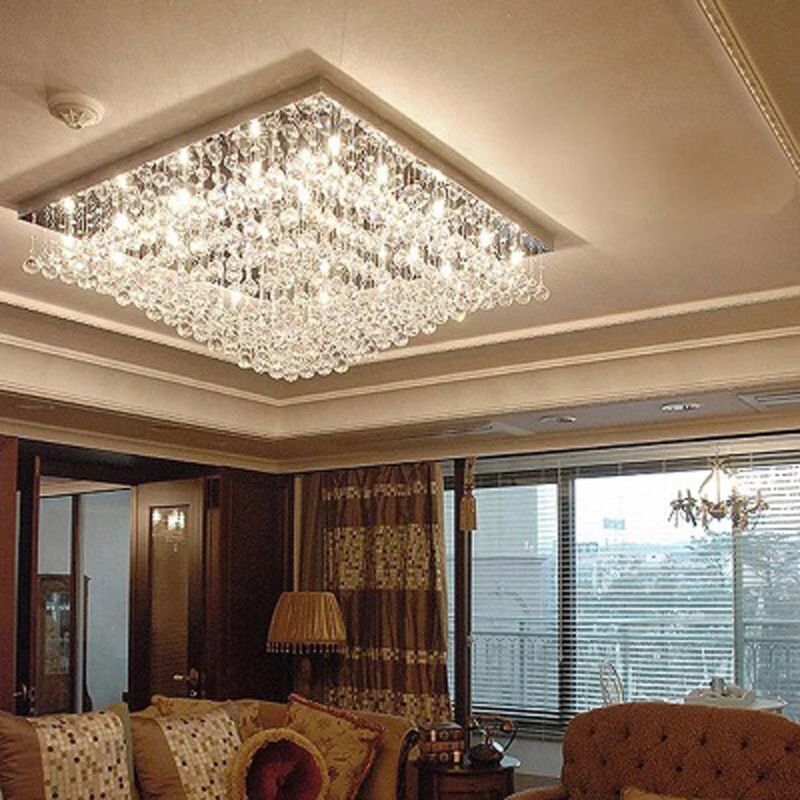 High Quality Re Modern Chandelier Led Crystal Lamp Length 60cm High Quality Re Modern Chandelier Led Crystal Lamp Length 60cm Square Living Room Lighting Dining Chandeliers Rustic From