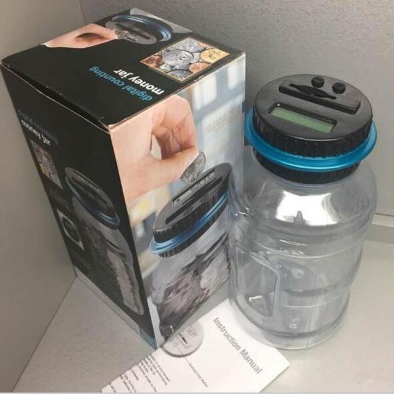 2020 Digital Counting Money Jar Box With LCD Display US EU Coins Tracks Your Savings With Every