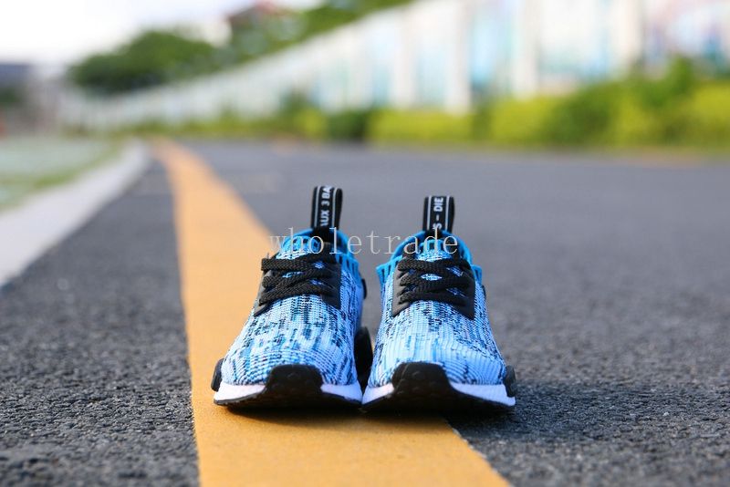 Nmd R1 Zebra Pack Core Black White Primeknit Running Shoes
