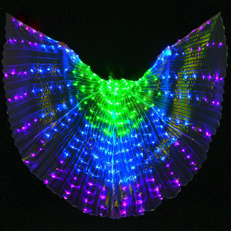 2018 2017 New Performance Prop Women Dance Accessories Girls DJ LED Wings Light Up Wing Costume ...