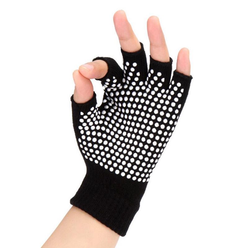 cotton fingerless gloves