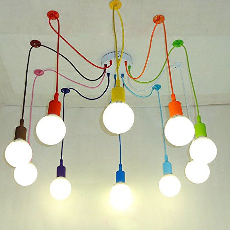 8 Arms 2018 Vintage Edison Multiple Diy Ceiling Spider Lamp Light 8 Arms 2018 Vintage Edison Multiple Diy Ceiling Spider Lamp Light Pendant Lighting Modern Chic Industrial Dining Kitchen