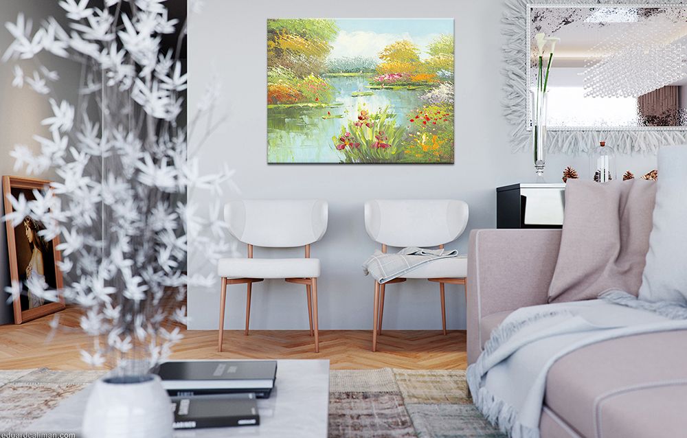 2019 Hd Morden Pictures Wall Pictures Landscape Painting Spray