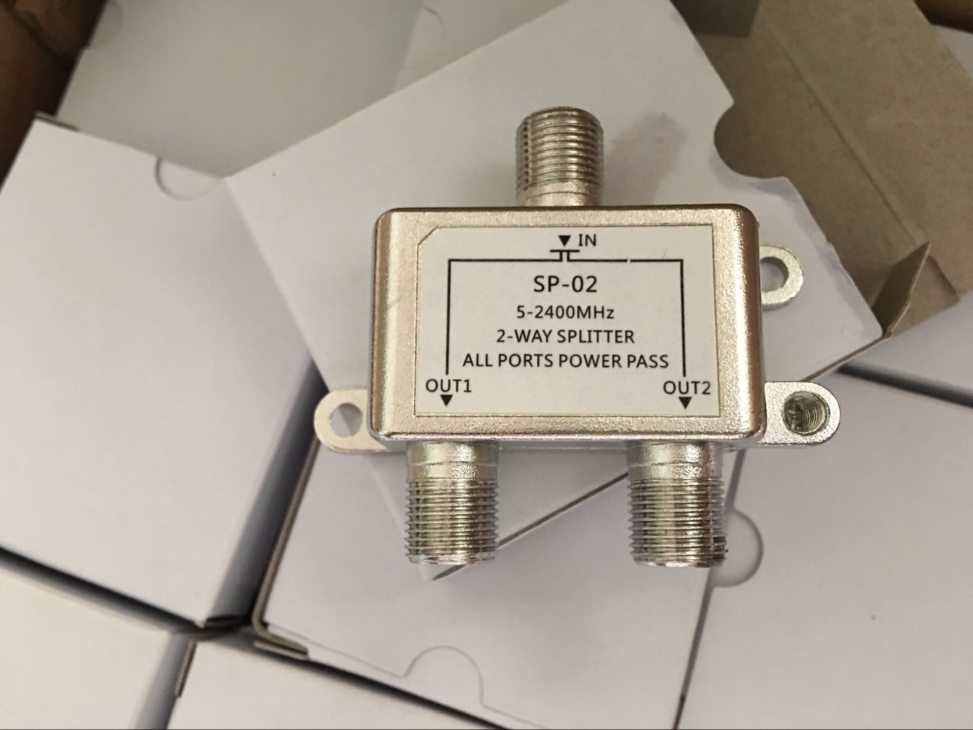 Virgin Media Splitter Box Micro 2 Way Coax F Connector Female Digital TV Satellite Sky Cable Tv