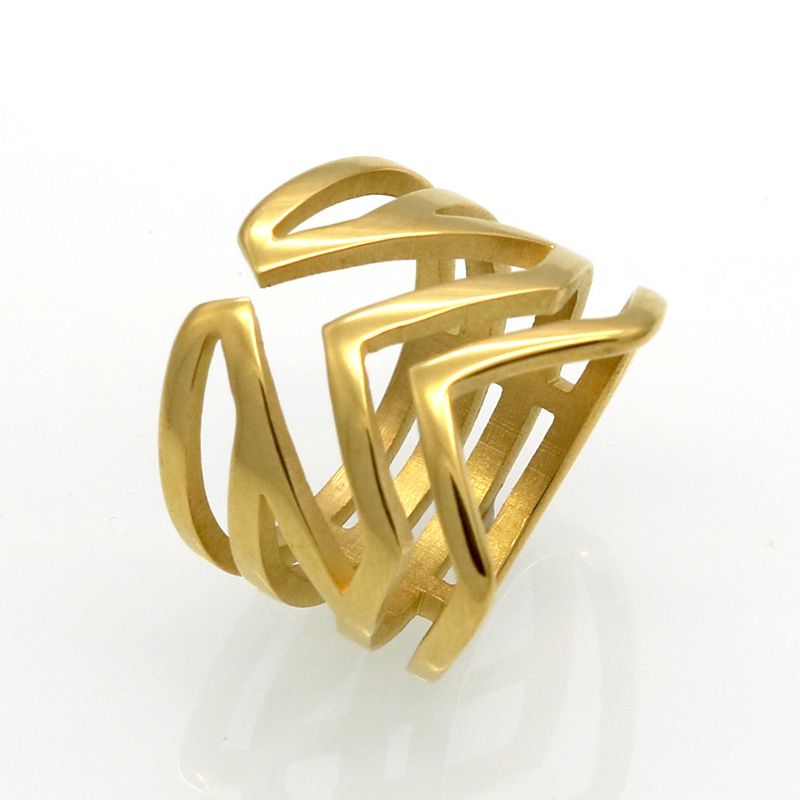 17 Hot Sell Gold Color V Shape Design Finger Rings 17mm Wide Fashion Jewelry Stainless Steel Band Ring Wholesale Canada 21 From What Cad 3 68 Dhgate Canada