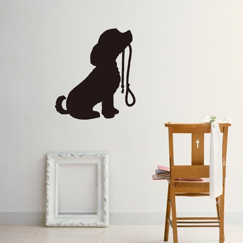 57x50cm Cute Pet Dog Puppy Wall Sticker Peel And Stick Removable Art