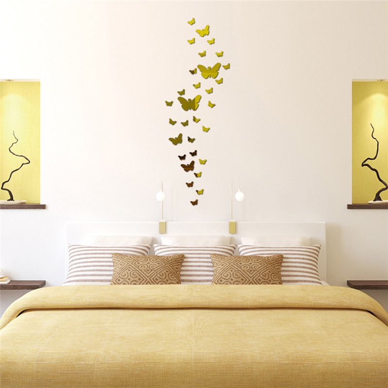 Diy Acrylic Mirror Wall Sticker Erfly Modern Real Promotion Diy Acrylic Mirror Wall Sticker