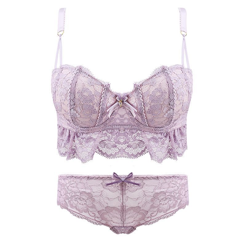 2019 High Quality Women Push Up Cute Bra Sets Sexy Lovely Lace Bra Set