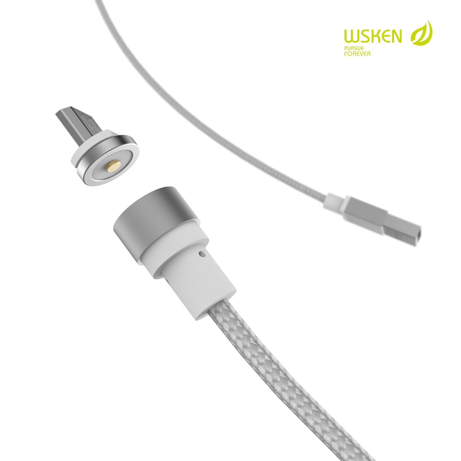 WSKEN X Cable ly Charging Round Metal Magnetic Cable For Samsung WSKEN X Cable ly Charging Round Metal Magnetic Cable For Samsung Xiaomi Huawei Mobile Phone Usb Cable Magnetic Usb Cable Wsken Magnetic Cable line with