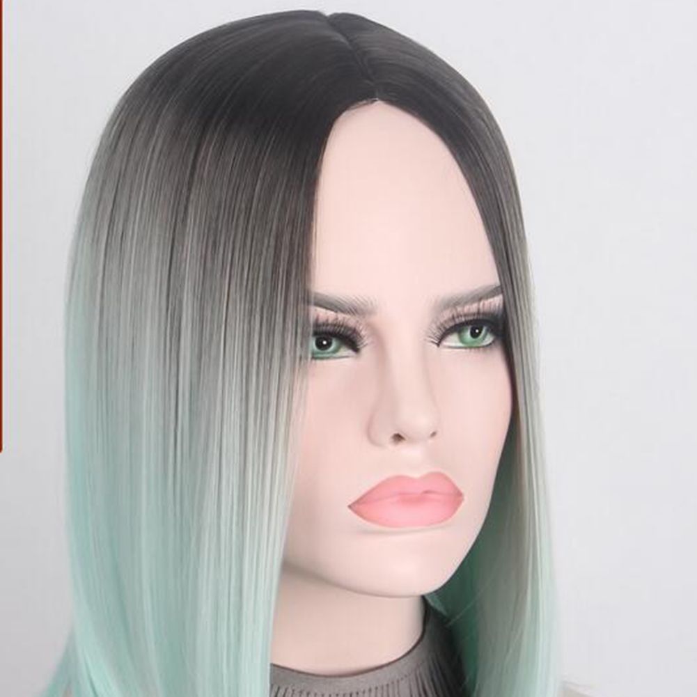 Beautiful Brown Honey Blonde Ombre Dip Dye Dark Roots Wigs For Women High Temperature Short Hairstyles Natural Wigs Caf0007 Short Wigs With Bangs