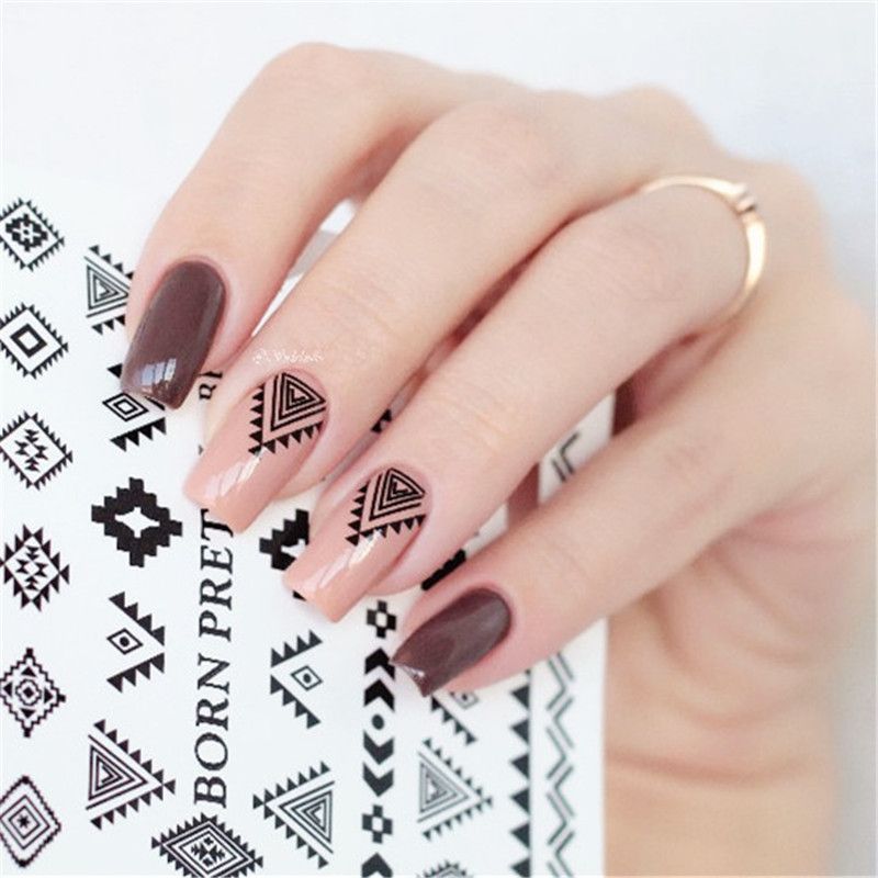2 Patterns/Sheet Born Pretty Triangle Diamond Shape Nail Art Water 2 Patterns/Sheet Born Pretty Triangle Diamond Shape Nail Art Water Decals Transfer Sticker Bpy05 Pretty Nails Acrylic Nail Designs From Mymother005, ... - 2 Patterns/Sheet Born Pretty Triangle Diamond Shape Nail Art Water