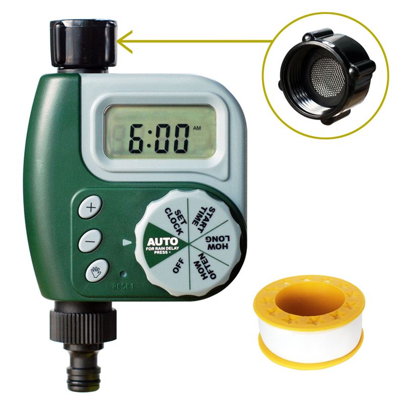 Garden Digital Water Timer Single Valve Hose Irrigation Watering Garden Digital Water Timer Single Valve Hose Irrigation Watering Faucet Bib