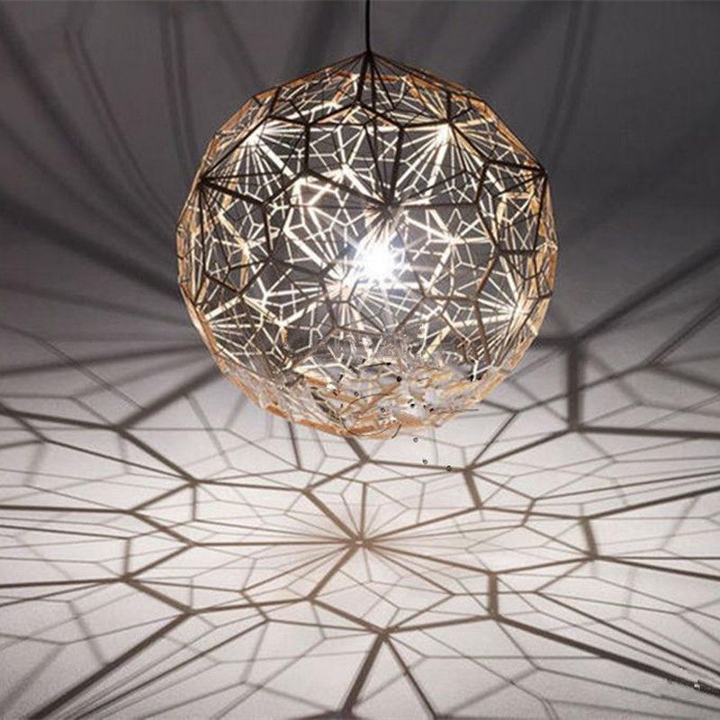 Tom Dixon Etch Web Creative Arts Diamond Ball Hanging Lighting Tom Dixon Etch Web Creative Arts Diamond Ball Hanging Lighting Pendant Lamp Gold Silver 40cm 60cm Chandelier Available