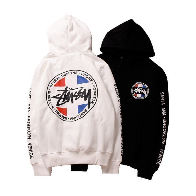 stussy moletom com capuz world tour flags