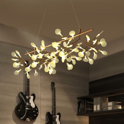 Led Modern Pendant Lamps Firefly Branch Lights Fixture Home Led Modern Pendant Lamps Firefly Branch Lights Fixture Home Indoor Lighting European Dining Room Bed Hanging Drop Light 110cm Globe