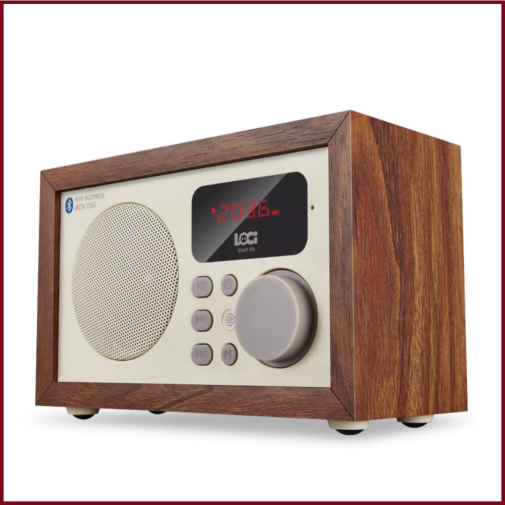 Whole D50 Retro Multifunction Wood Bluetooth Speaker With Fm Whole D50 Retro Multifunction Wood Bluetooth Speaker With Fm Radio Support Alarm Clock Display Time Transmitter World From Copy01