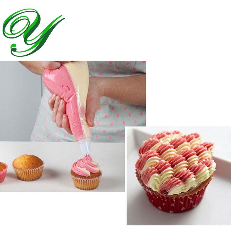 2019 Two Color Icing Piping Bag Stainless Nozzles Bakeware DIY Cake