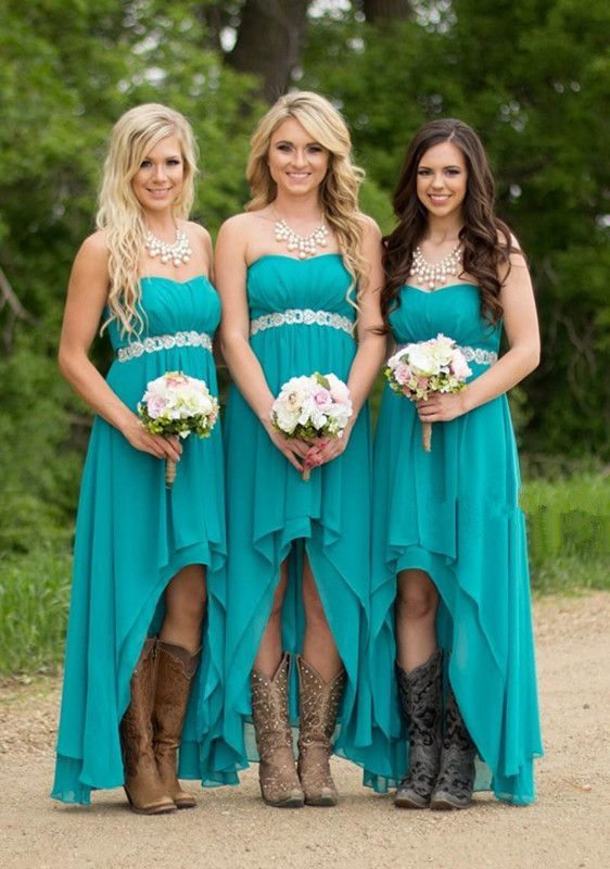turquoise junior bridesmaid dresses