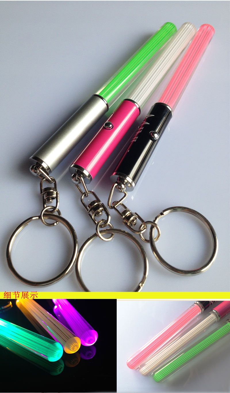 Hot LED Flashlight Stick Keychain Mini Torch Aluminum Key Chain Key