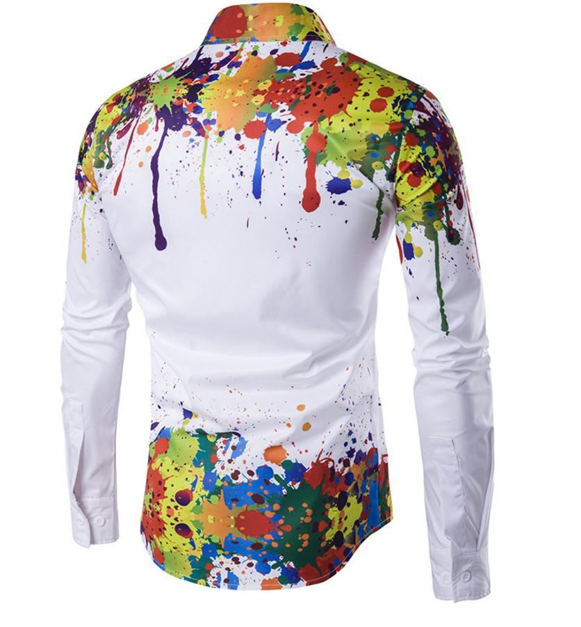 2020 MS Print 3D Shirt Men Shoulder Hem Part Ink Printing Covered