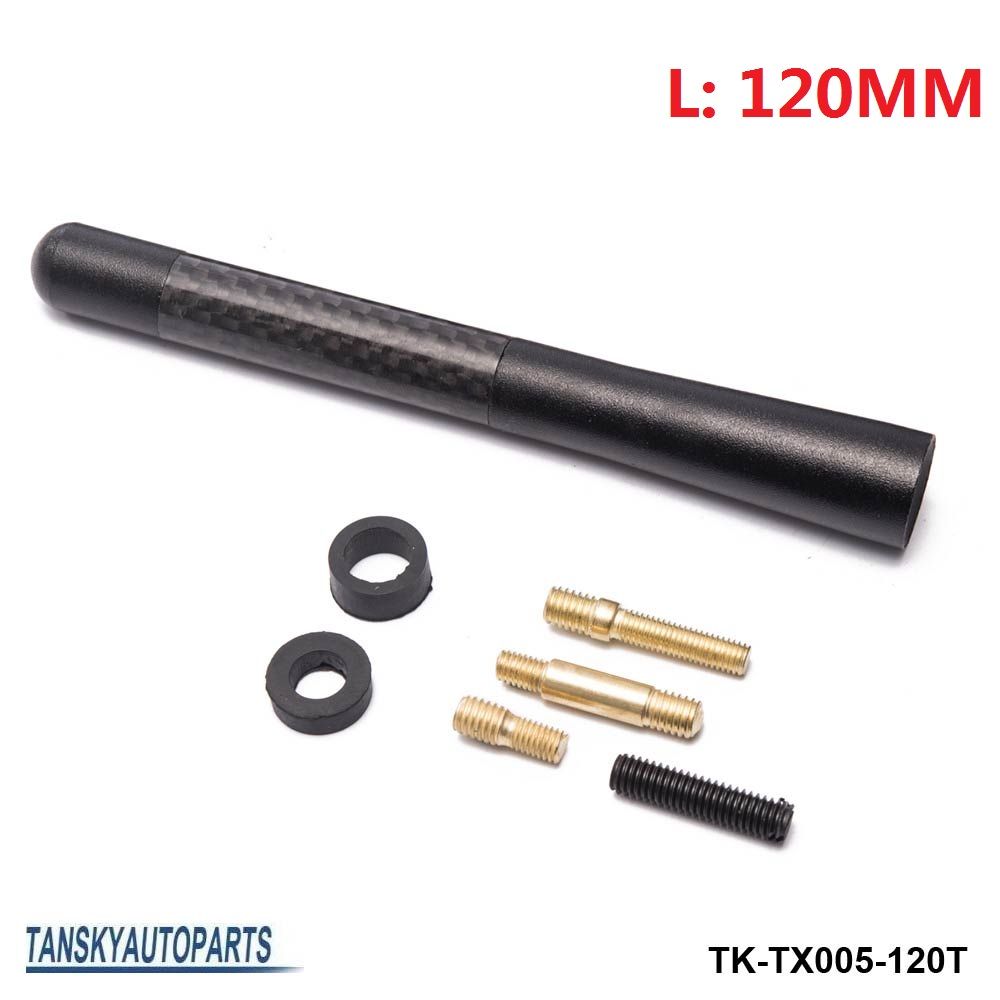 4.7 Universal Carbon Fiber Aluminum Car AM//FM Radio Aerial Antenna with Screw