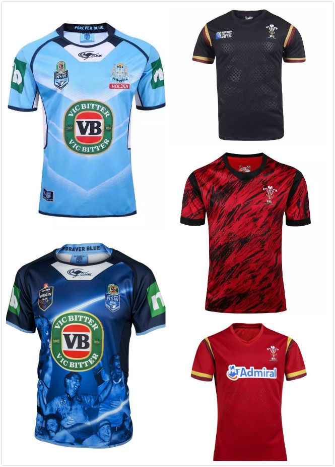 2019 ! Best Quality New South Wales Blues Rugby Jersey 2017 Wales 7s