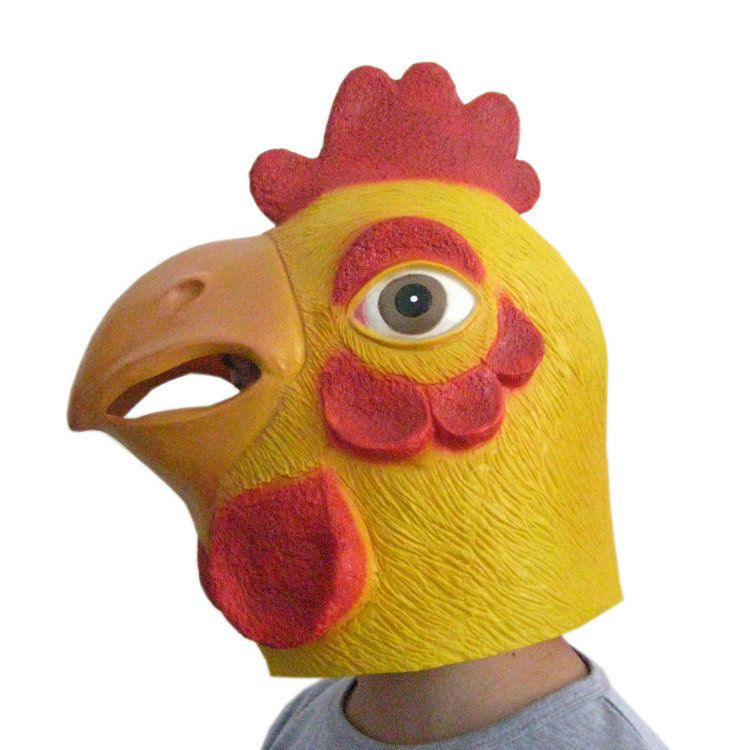 Chicken Mask Halloween Mask Cock Rooster Hen Head Face Animal Costume ...