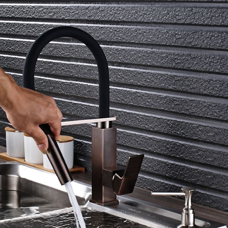 2020 Wholesale And Retail New Style Black +Brushed Nickel Kitchen