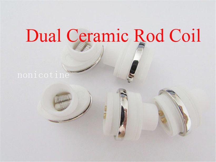Dual Ceramic Rod Coil Wax Replacement Core Quartz Atomizer For Wax Vaporizer Pen Quartz Rod For