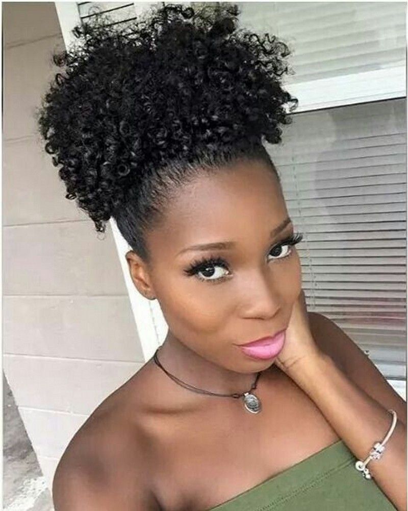 Short Natural Hairstyles Ponytails