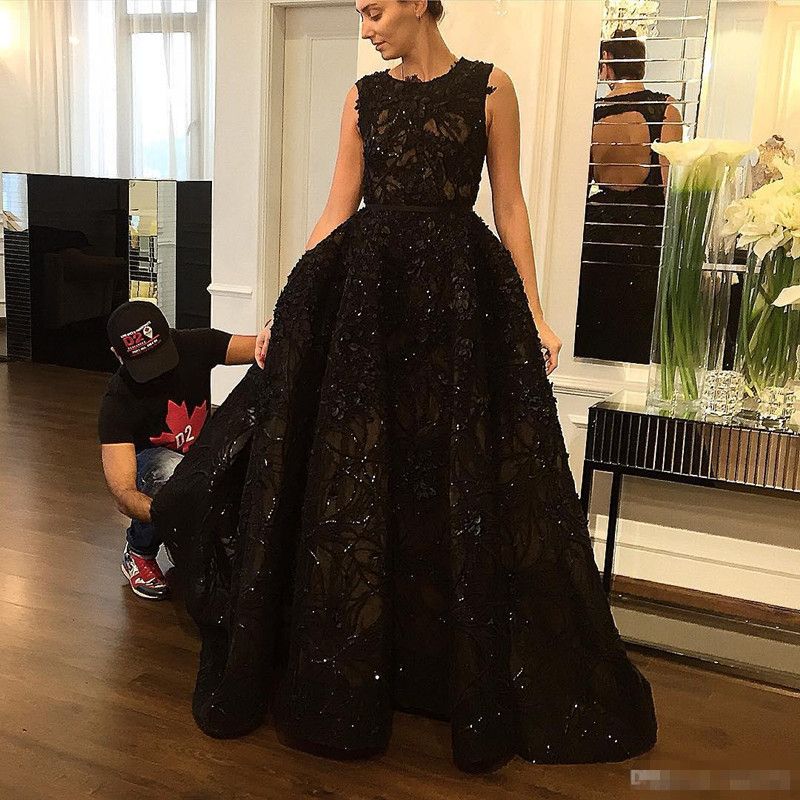 2017 New Design Black Formal Evening Prom Dresses Sexy Backless Floor ...