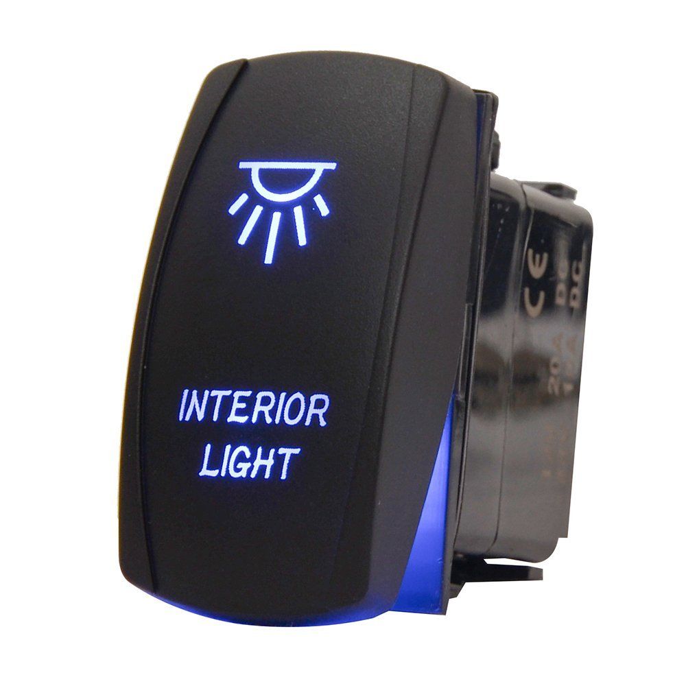 Car Toggle Switch Laser Interior Light Rocker Switch 5 PINS 20 Amp 12 ...