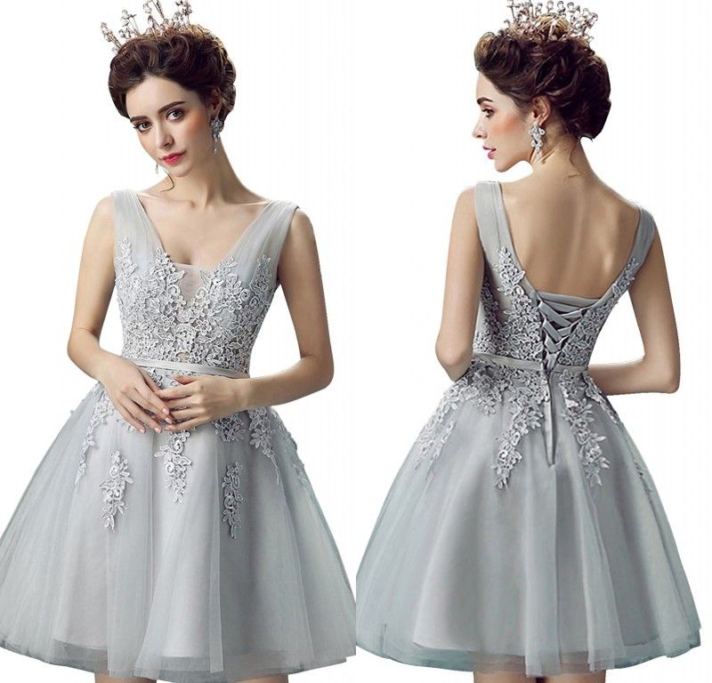 cheap silver gowns