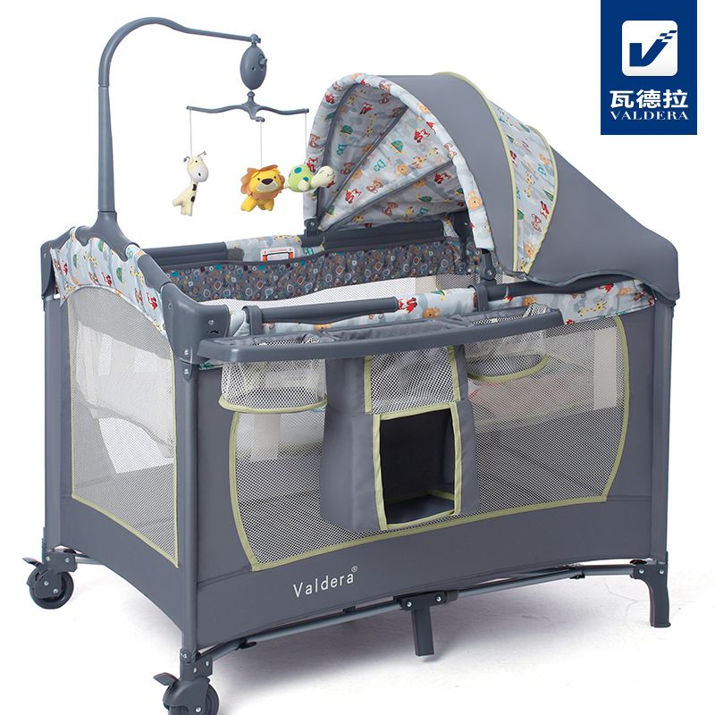 Hot Sell Baby Crib Valdera Multifunctional Folding Bed Fashion And
