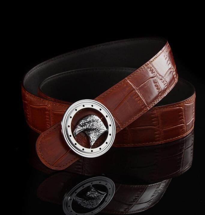 AAA New Brand Fashion Eagle Men's Leather Belt Brands Belts For Metal