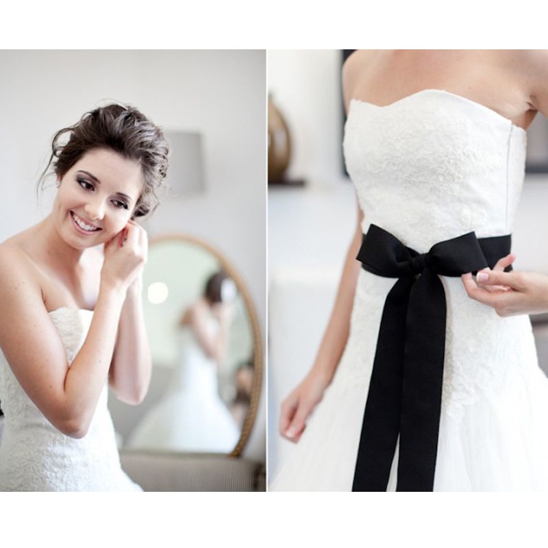 Simple Cheap Wedding Belts Sashes Cinturon Novia Long Bridal Belt