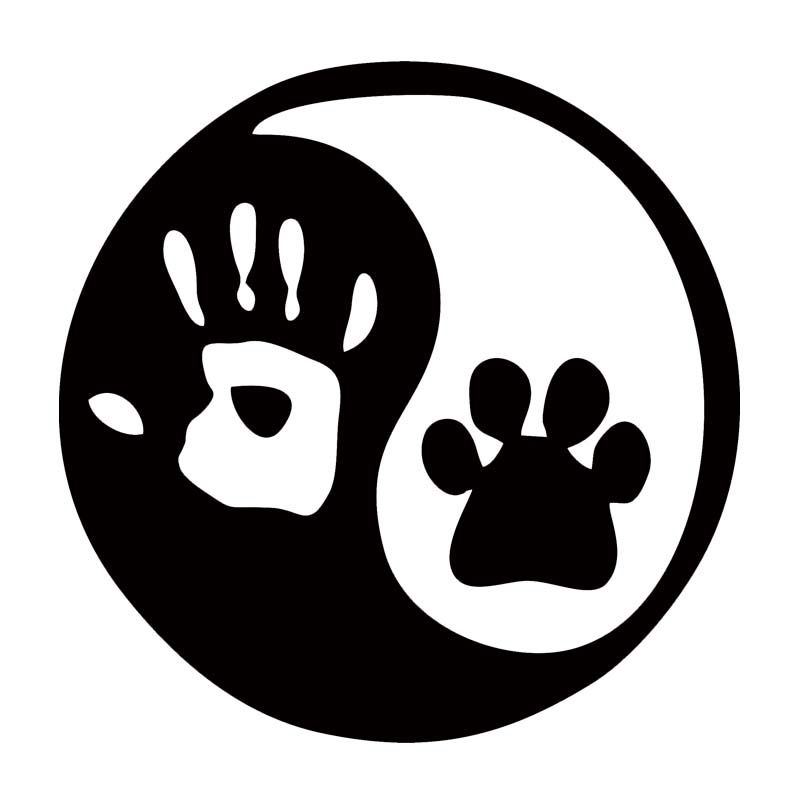 New Style Car Styling For Human Hand Dog Paw Hunter Interesting Funny