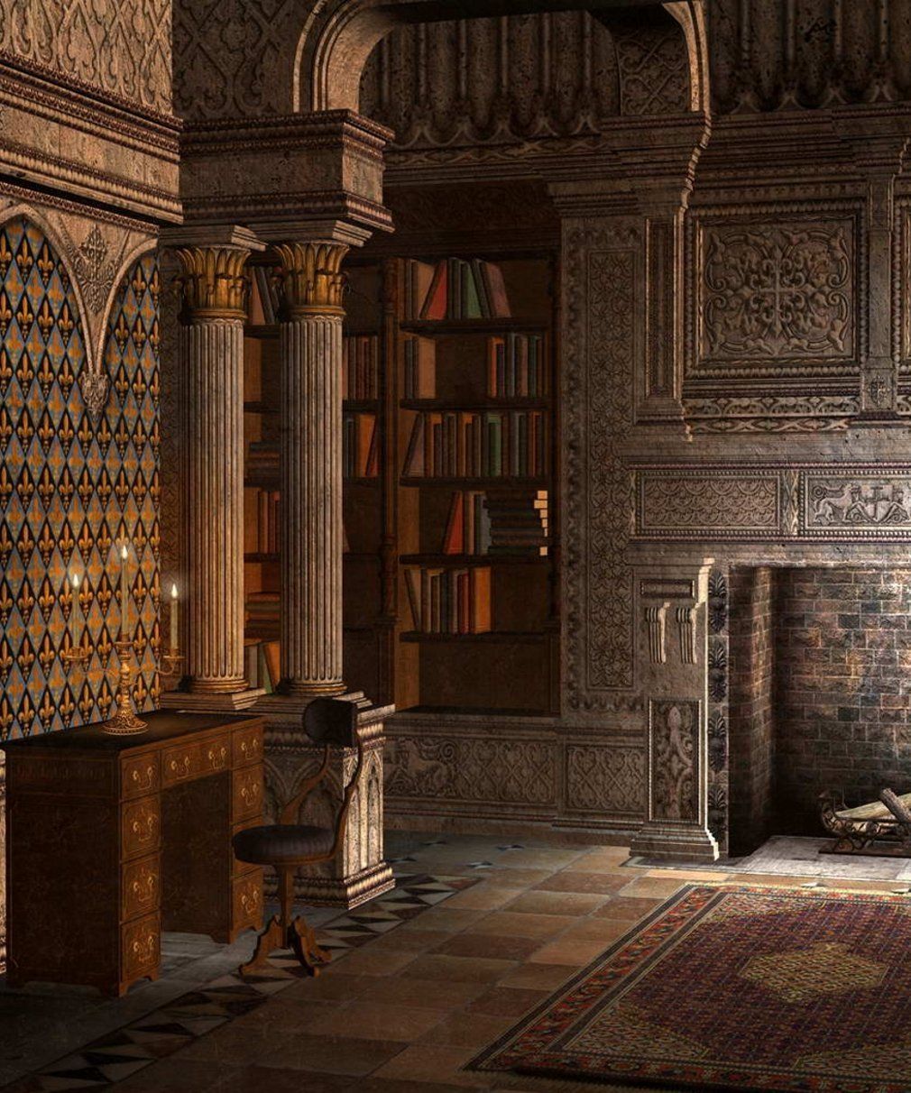 Compre Retro Vintage Castillo Esquina Estante Telón De Fondo Antigüedad