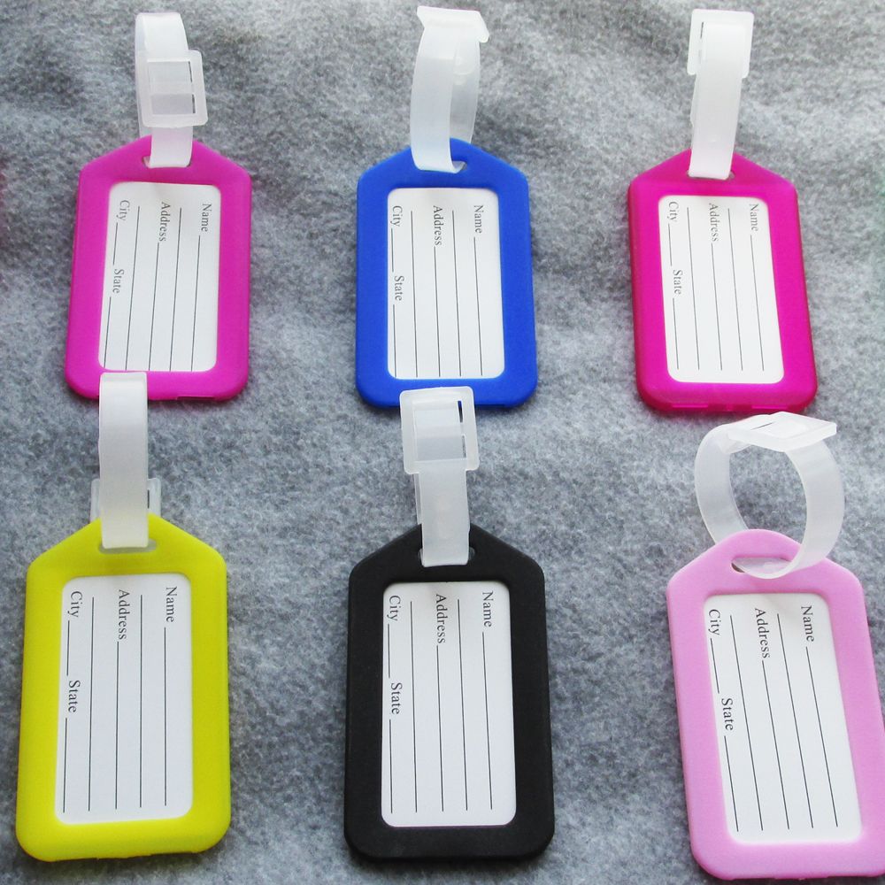 Wearable Plastic Baggage Tags Name Cards for Travel Luggage Labels